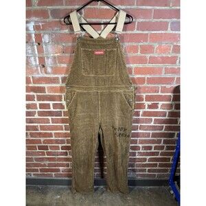 Teddy Fresh Corduroy Overalls Y2k Brown Streetwear Outdoors Adult Large
